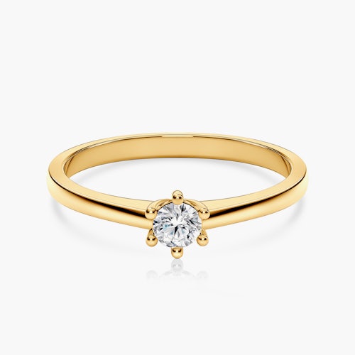 Pierścionek zaręczynowy SAVICKI: złoty, diament